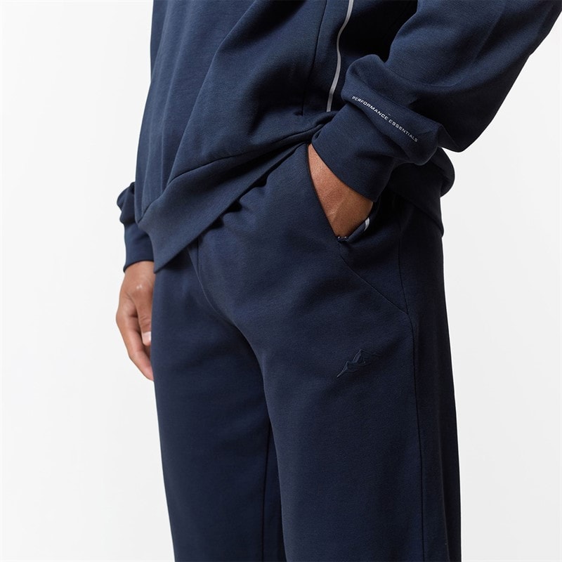 Mens Apex Interlock Open Hem Joggers Navy - Image 4