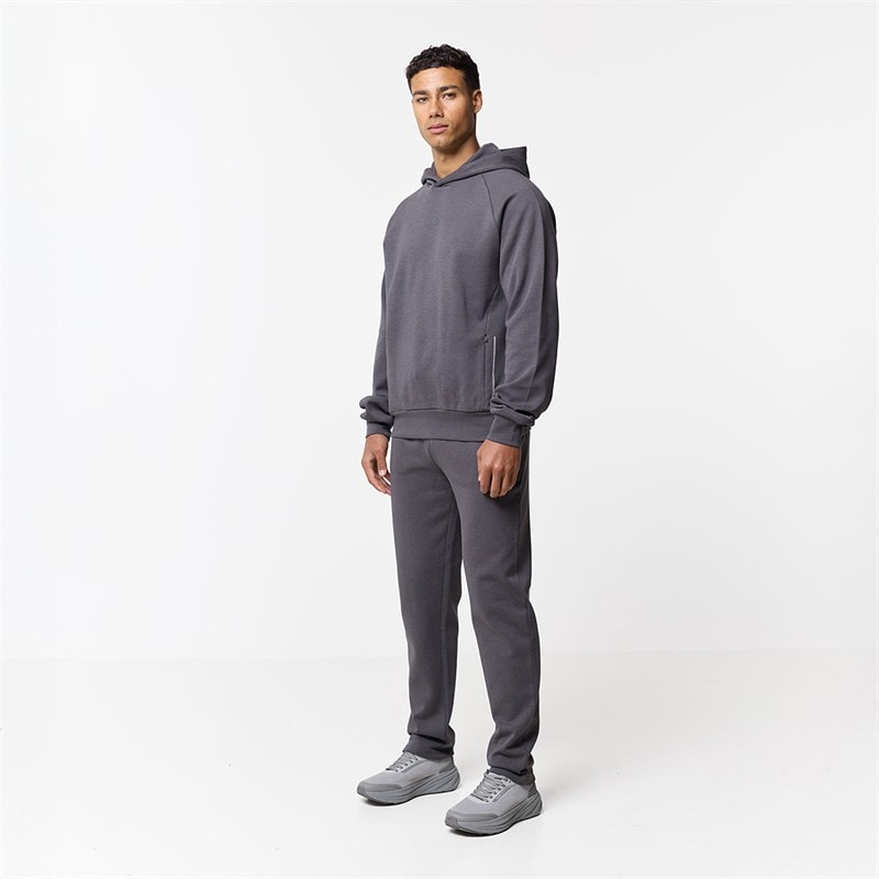 Mens Apex Interlock Hoodie Charcoal - Image 2