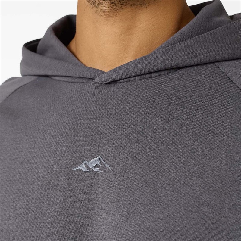 Mens Apex Interlock Hoodie Charcoal - Image 3