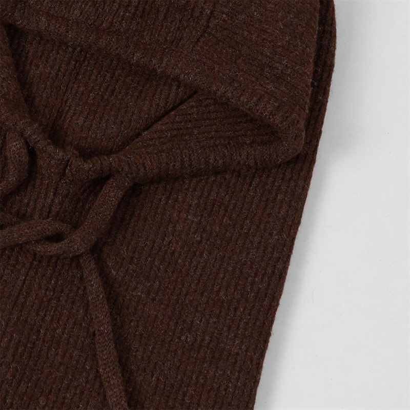 Pieces Womens Olivia Balaclava Snood Chocolate - Image 4