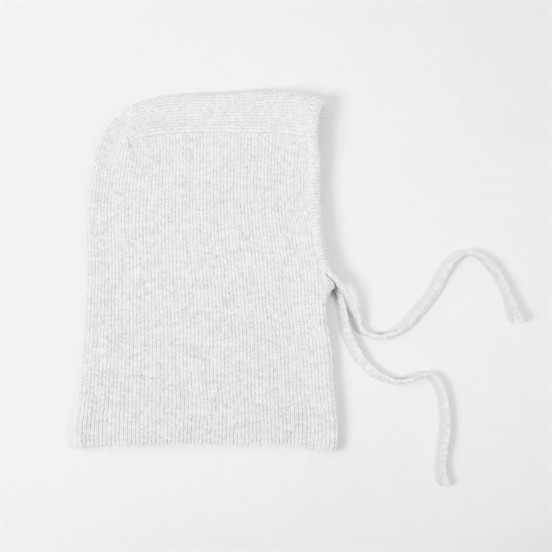 Pieces Womens Olivia Balaclava Snood Grey Marl - Image 3