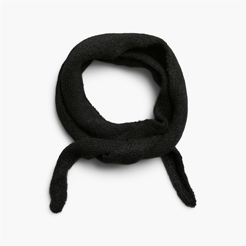 Pieces Womens Olivia Mini Scarf Black - Image 1