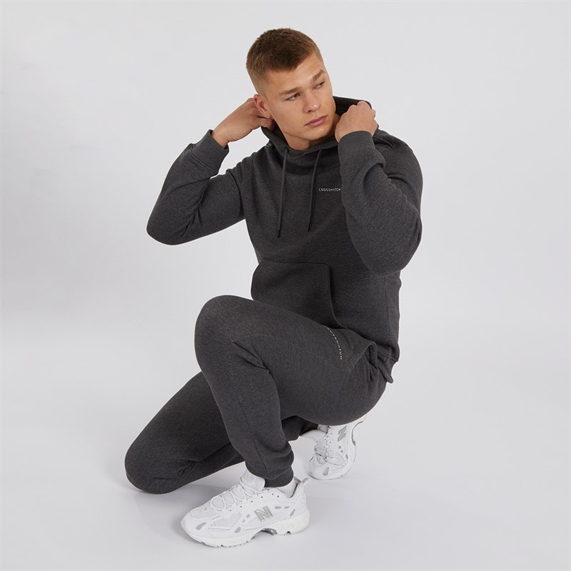 Mens Chelmere Hoodie And Joggers Set Charcoal Marl - Image 3