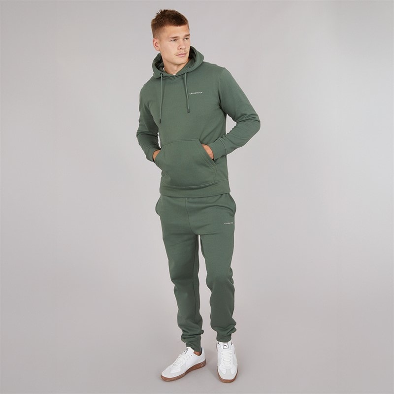 Mens Chelmere Hoodie And Joggers Set Dark Khaki - Image 4