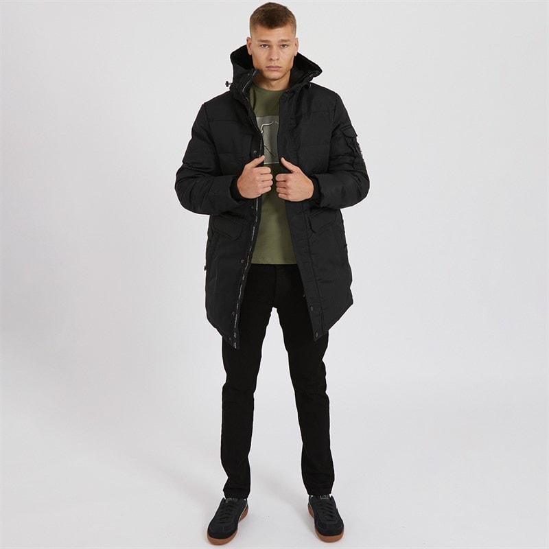 Mens Milwaka Long Jacket Black - Image 4