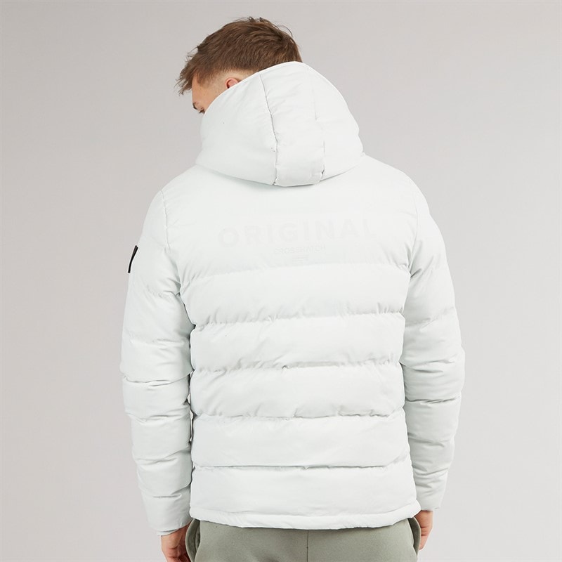 Mens Pitsburg Padded Hooded Jacket Putty - Image 2