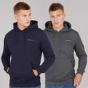 Mens Traymax Two Pack Hoodies Navy/Charcoal