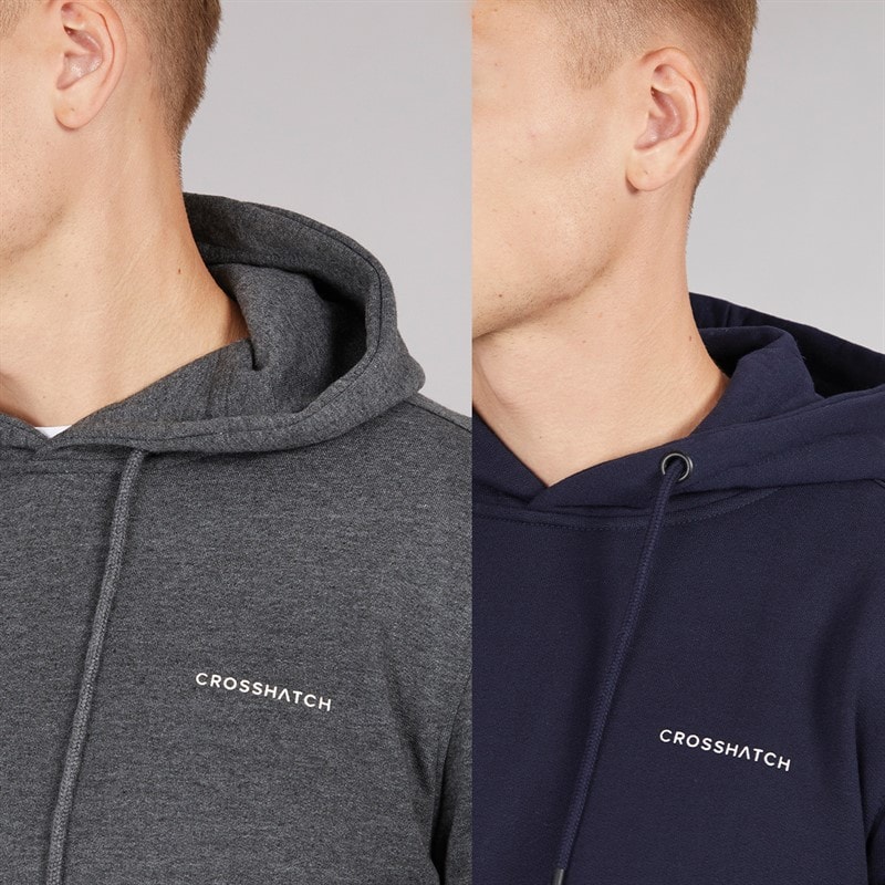 Mens Traymax Two Pack Hoodies Navy/Charcoal - Image 3