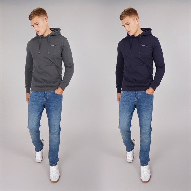 Mens Traymax Two Pack Hoodies Navy/Charcoal - Image 4