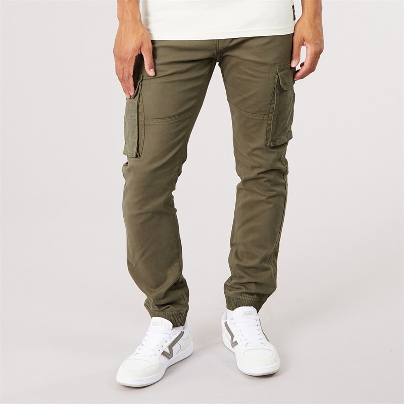 Crosshatch Mens Frenton Cargo Pants Khaki