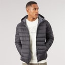 Mens Gattering Puffer Jacket Black