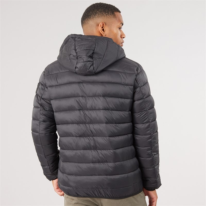 Mens Gattering Puffer Jacket Black - Image 2