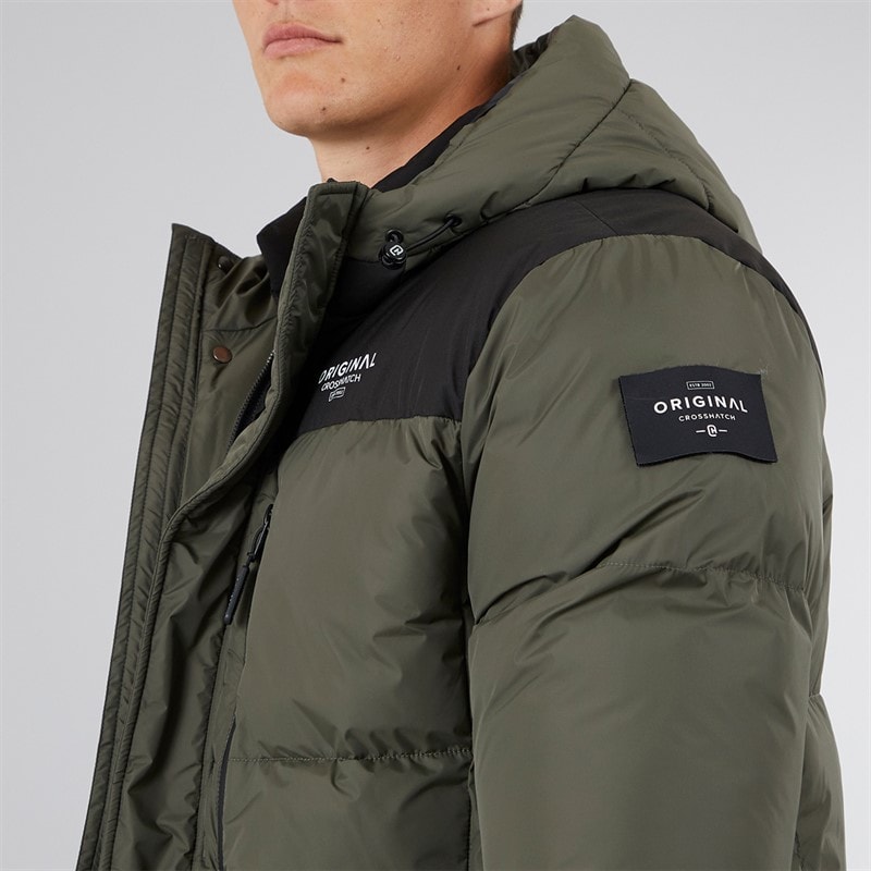 Mens Squadage Panel Jacket Olive - Image 3