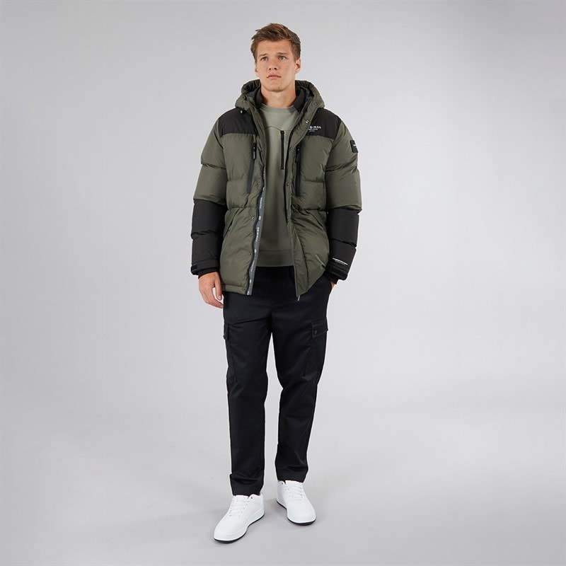 Mens Squadage Panel Jacket Olive - Image 4