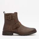 Mens Harris Biker Boots Brown