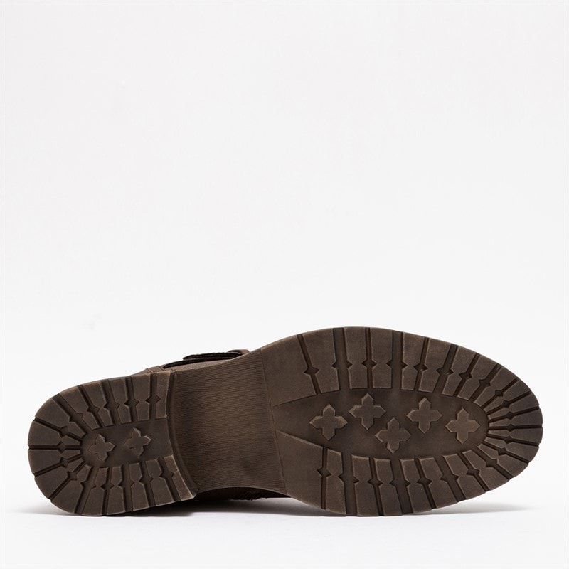 Mens Harris Biker Boots Brown - Image 2