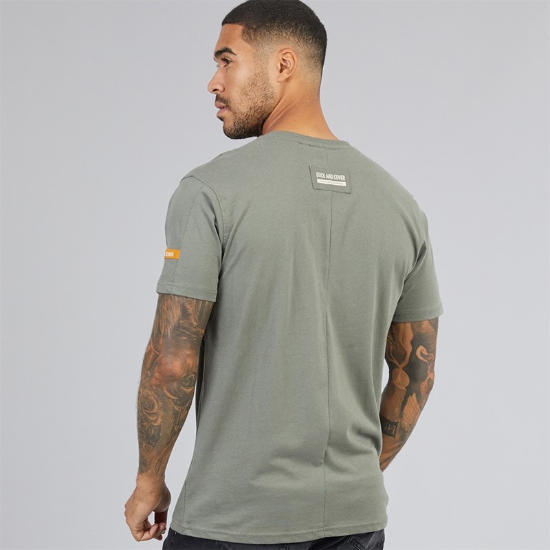 Mens Adamsberg Carbon T-Shirt Dark Olive - Image 2