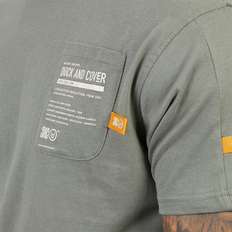 Mens Adamsberg Carbon T-Shirt Dark Olive - Image 3