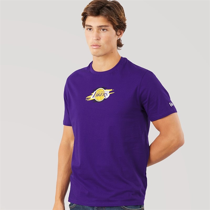 New Era Mens NBA Graphic Los Angeles Lakers T-Shirt TRP