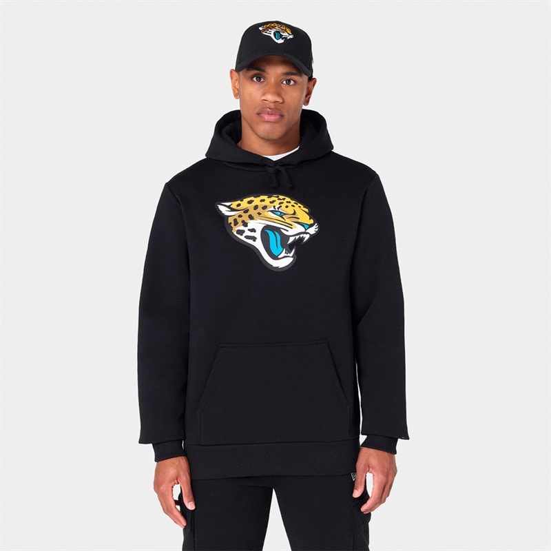 New Era Mens Jacksonville Jaguars Hoodie Black/White