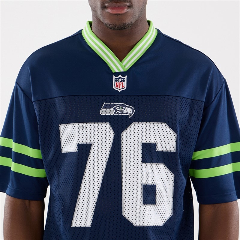 Mens Seattle Seahawks Mesh T-Shirt Multi - Image 3