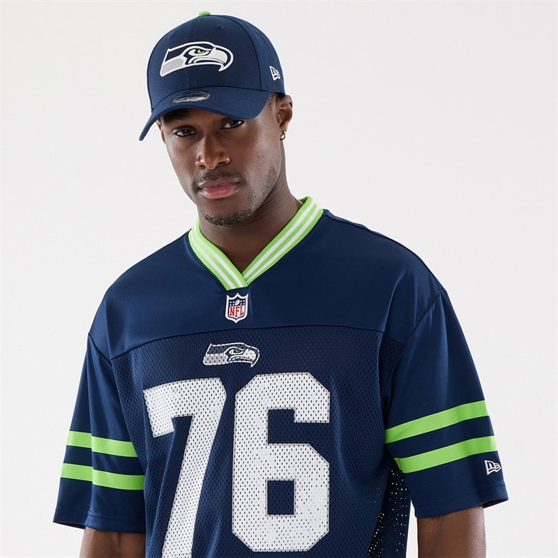 Mens Seattle Seahawks Mesh T-Shirt Multi - Image 5