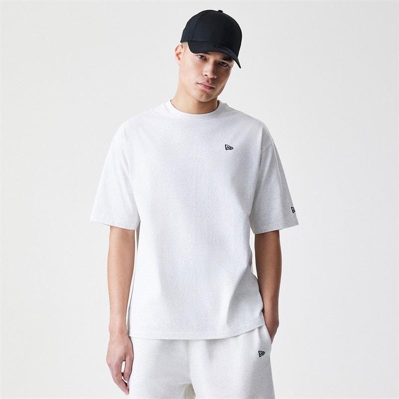 Mens New Era Essentials T-Shirt Grey - Image 1
