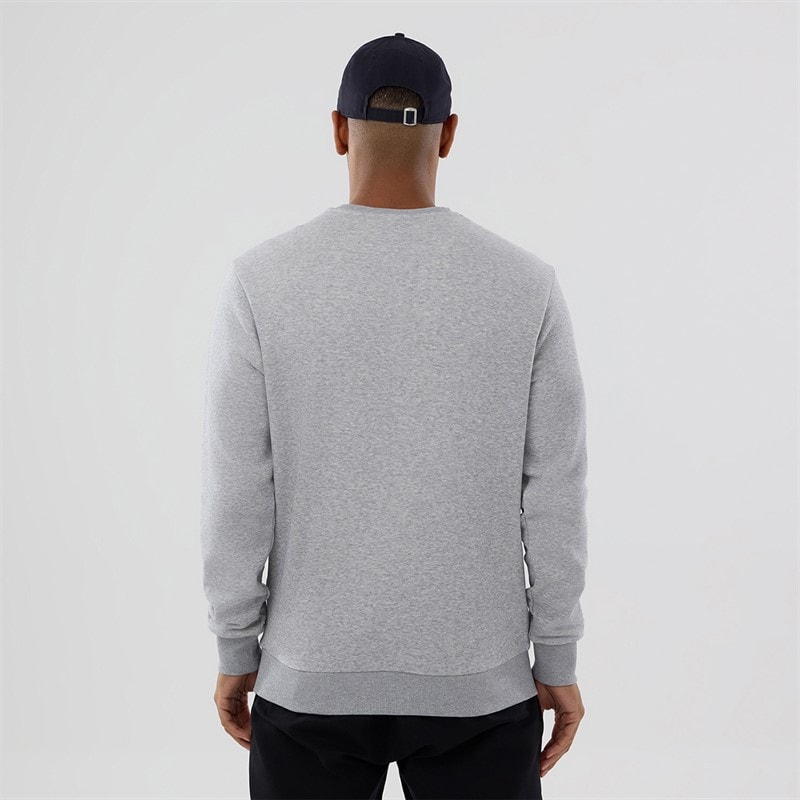 Mens Sweatshirt Heather Grey/White - Image 2