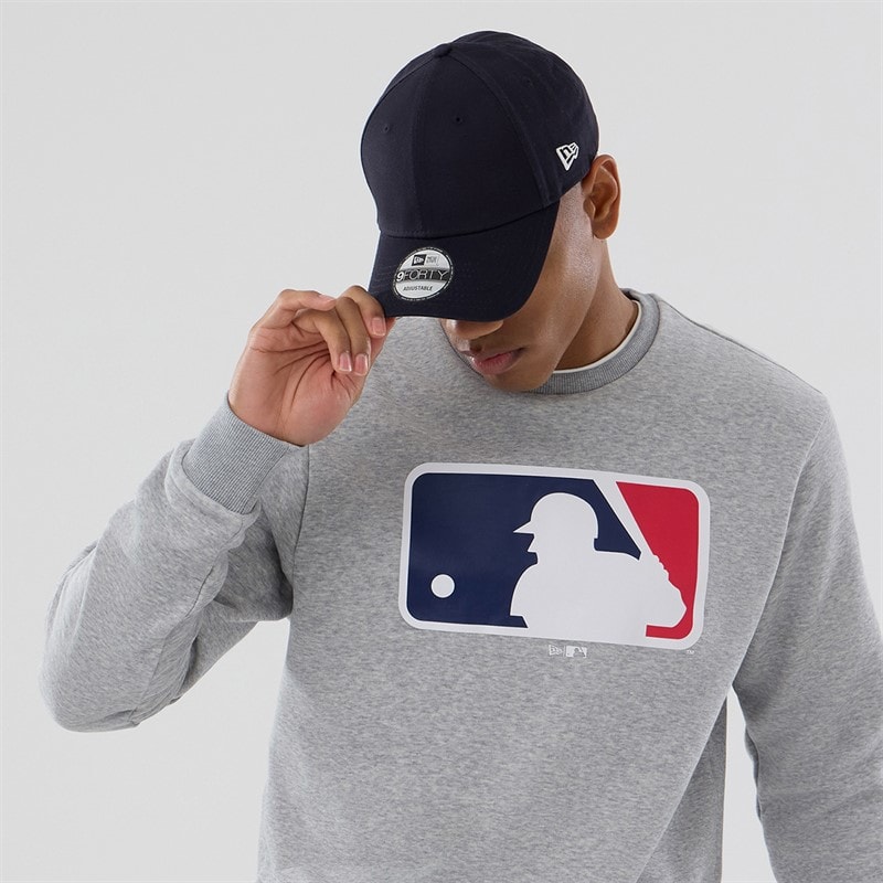 Mens Sweatshirt Heather Grey/White - Image 3