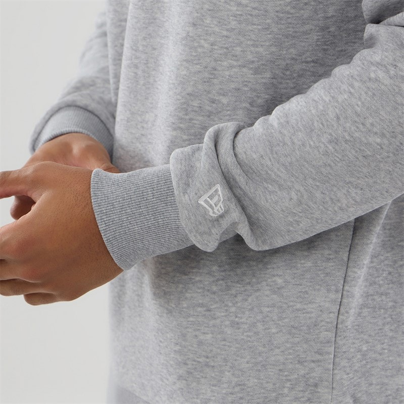 Mens Sweatshirt Heather Grey/White - Image 4