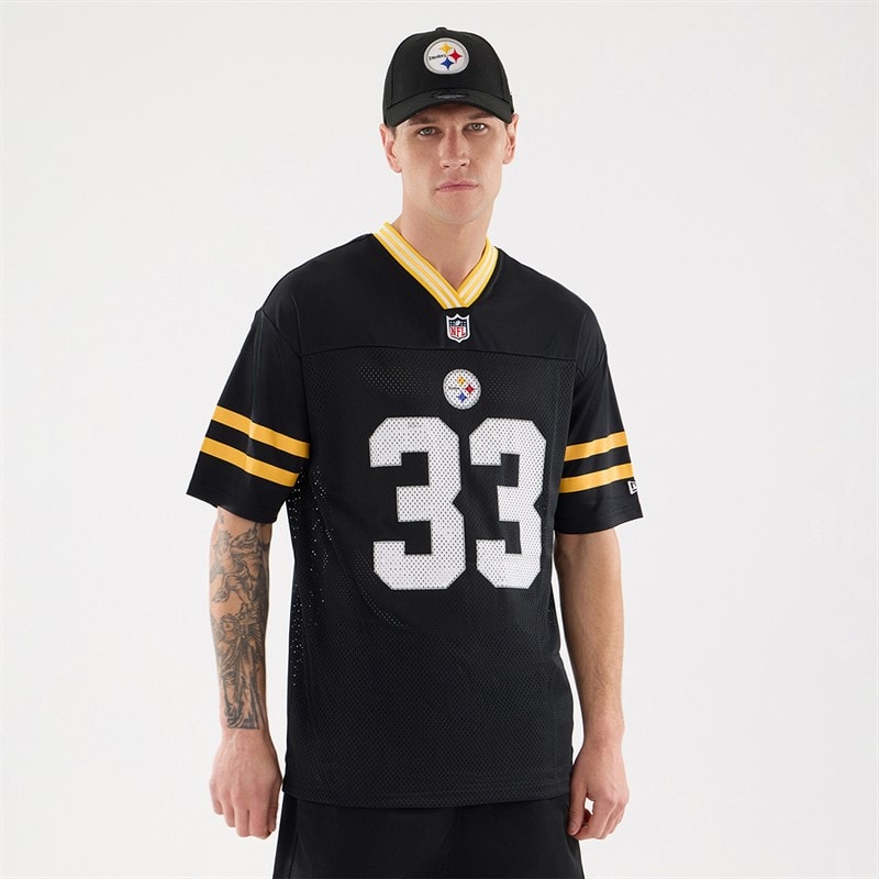 New Era Mens Pittsburgh Pirates Mesh T-Shirt Black