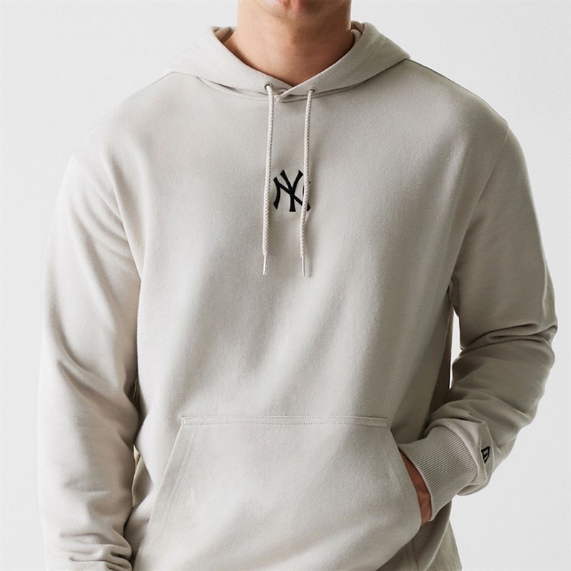 Mens New York Yankees Hoodie Stone - Image 3