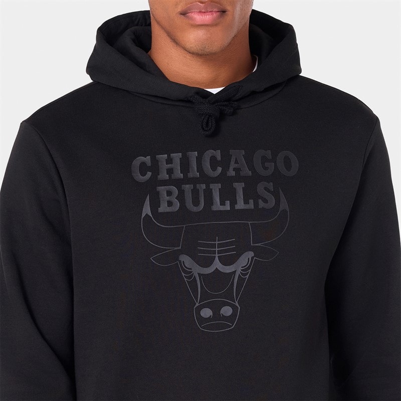 Mens Chicago Bulls Hoodie Black/Black - Image 3