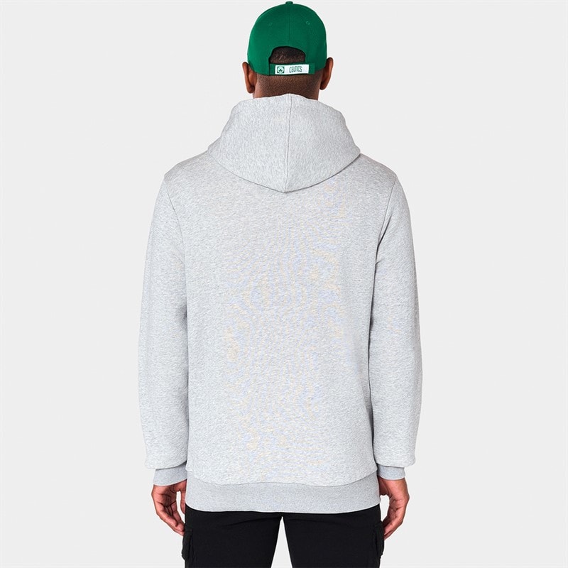 Mens Boston Celtics Hoodie Heather Grey - Image 2