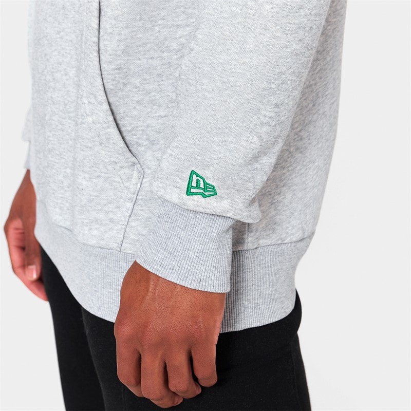 Mens Boston Celtics Hoodie Heather Grey - Image 4