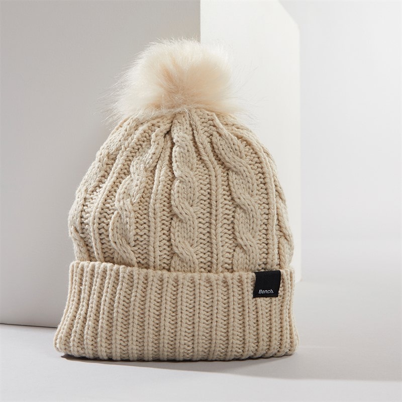 Womens Ivanna Bobble Hat Cream - Image 3