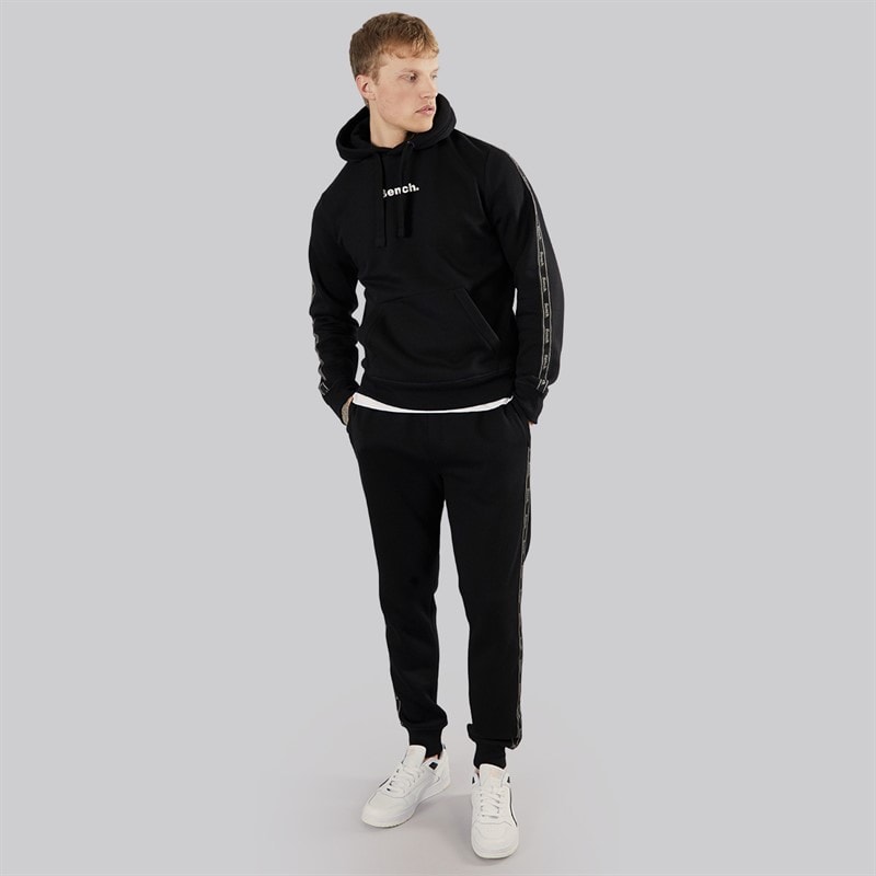 Mens Guttell Tracksuit With Branded Tape Detail Black - Image 4