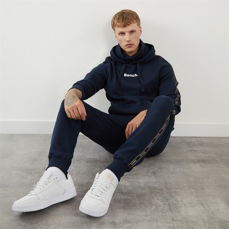 Mens Guttell Tracksuit With Branded Tape Detail Navy - Image 4