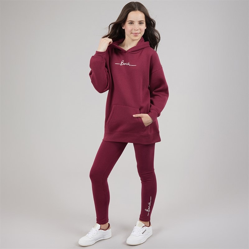 Girls Hoodie And Leggings Set Berry - Image 3