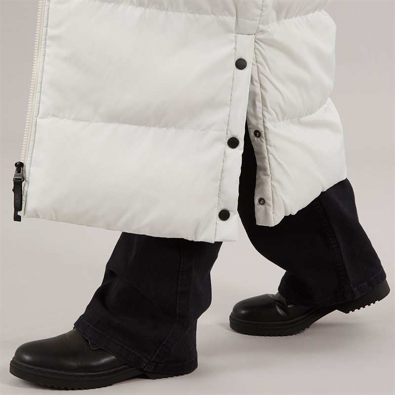 Womens Ryelle Maxi Length Puffer Coat Winter White - Image 5