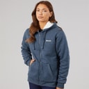 Womens Mintz Teddy Lined Zip Thru Hoodie Navy Marl