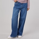 Womens Maxina Wide Leg Jeans Mid Blue