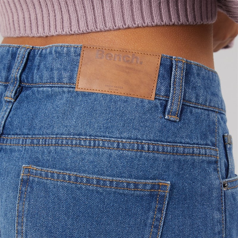 Womens Maxina Wide Leg Jeans Mid Blue - Image 3