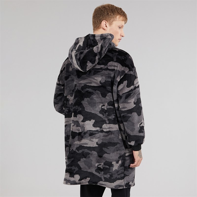 Mens Ossit Snuggle Fleece Black Camo - Image 2