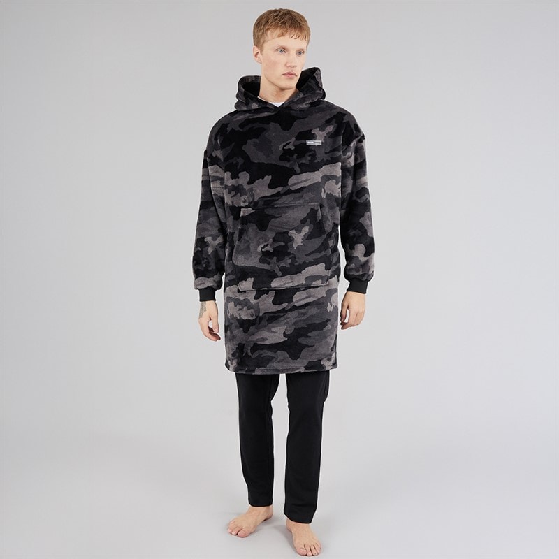 Mens Ossit Snuggle Fleece Black Camo - Image 3