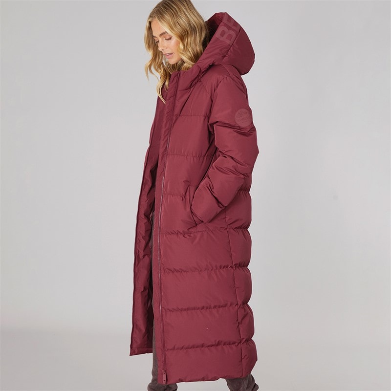 Womens Elli Maxi Length Waterproof Jacket Cordovan - Image 4
