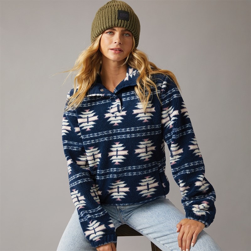 Womens Navo Borg Fleece Navy - Image 1