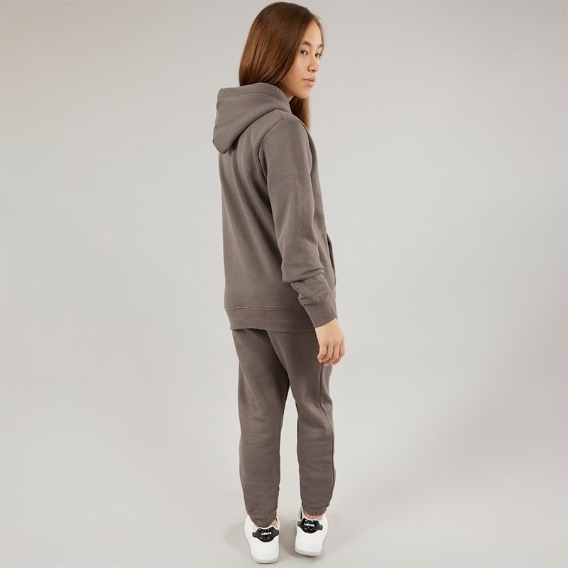 Girls Canary Hoodie And Joggers Tracksuit Charcoal - Image 2