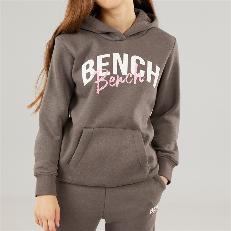 Girls Canary Hoodie And Joggers Tracksuit Charcoal - Image 3
