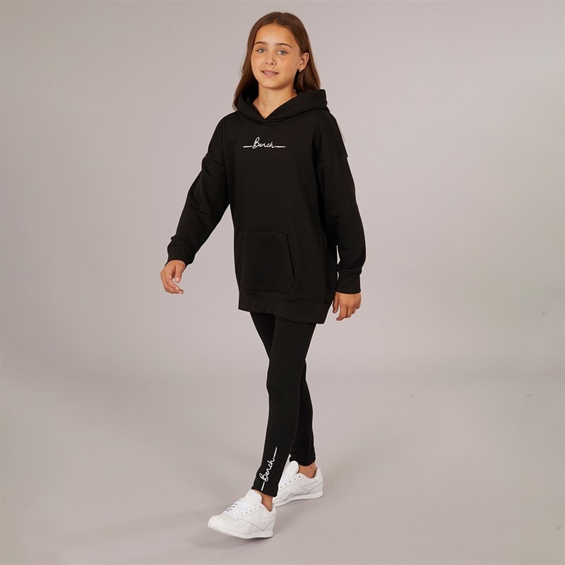 Girls Gilnda Hoodie And Leggings Tracksuit Black - Image 4